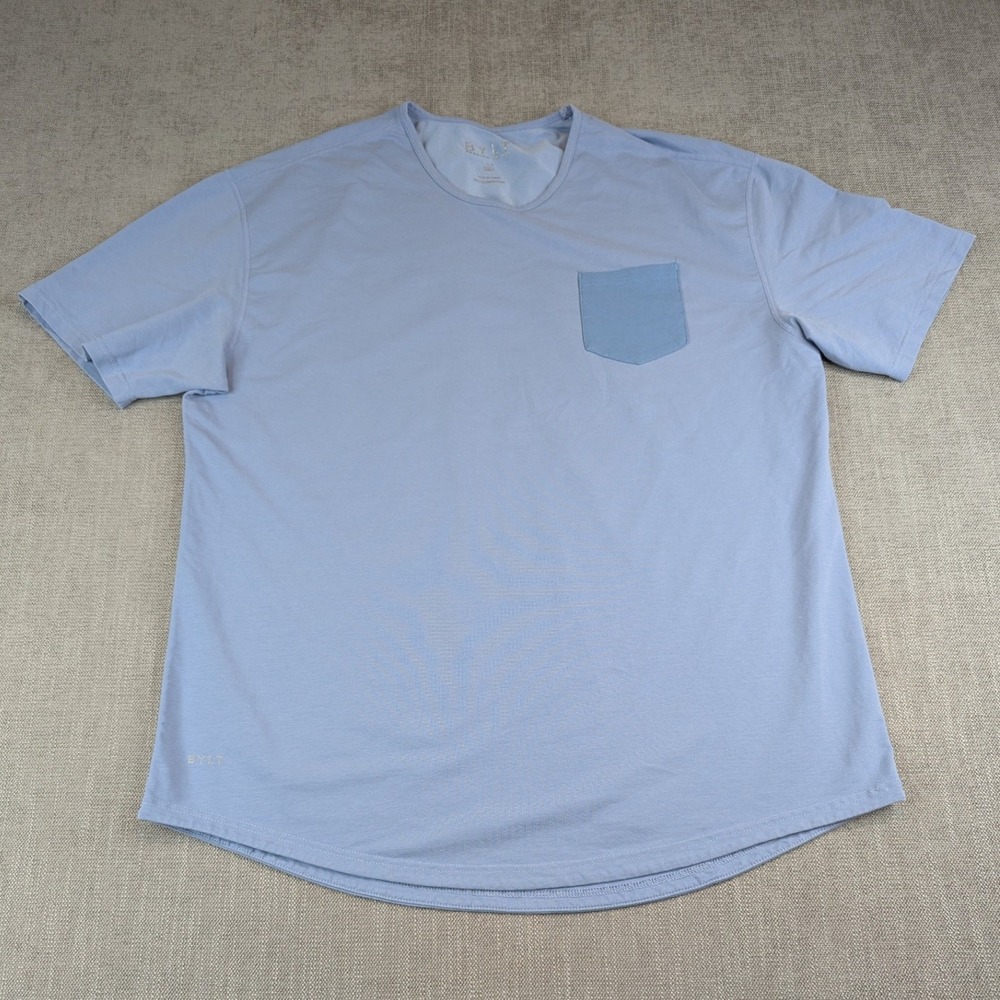 BYLT Shirts Mens XXL Multicolor Solid Pocket Tee AOP Performance Active Lot of 4 - Picture 2 of 12